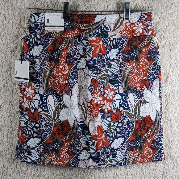 Jules & Leopold* Women's Multicolor High Waist Floral Pull on Skort~‎ Size S/P - Picture 2 of 10
